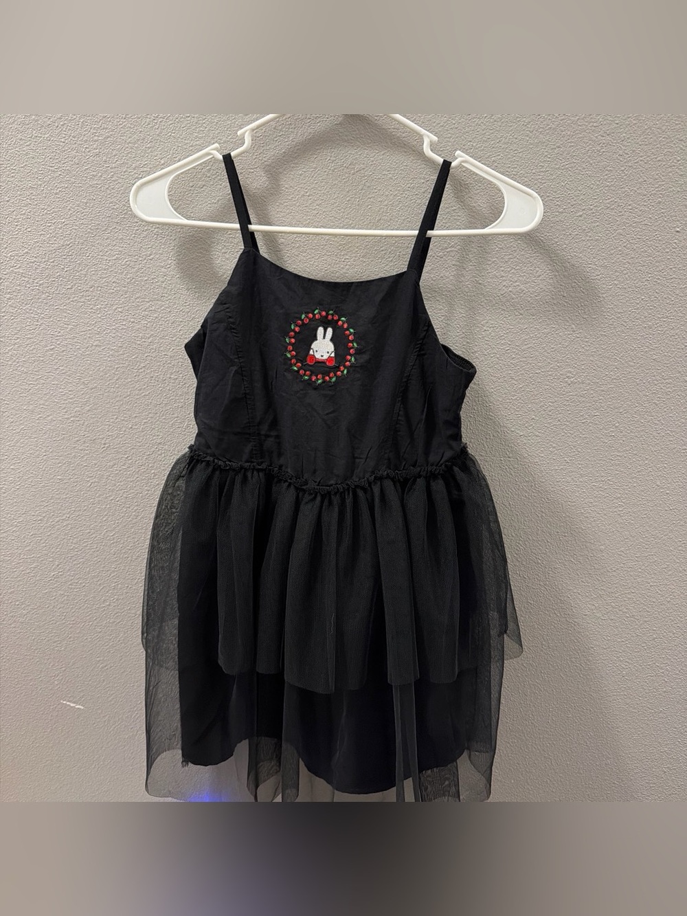 miffy Black Tulle Bunny Costume Dress with Red Details girls 10-12